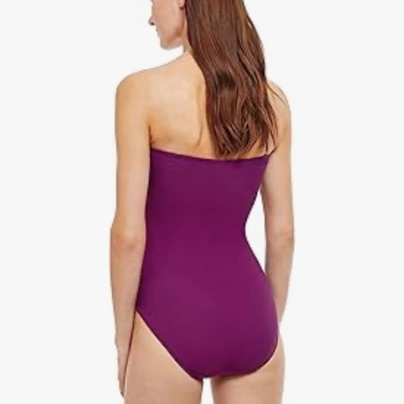 Gottex Bandeau One Piece Swimsuit Plum Size 8 NEW! - Picture 4 of 7